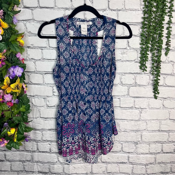 *🌼3/$30🌼American Rag Sleeveless Printed Sheer Blouse Size Small - Picture 2 of 14